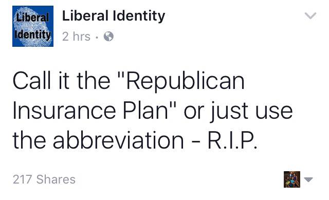 RIP - Republican Insurance plan